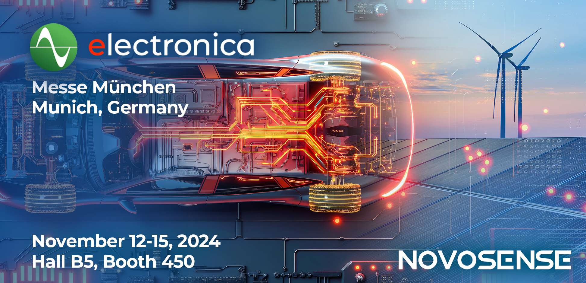 NOVOSENSEは、インテリジェントカー、電動化、産業制御に関する最新の研究開発成果をelectronica 2024に発表